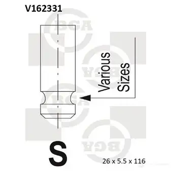 Выпускной клапан BGA V162331 3189916 KV PFOW