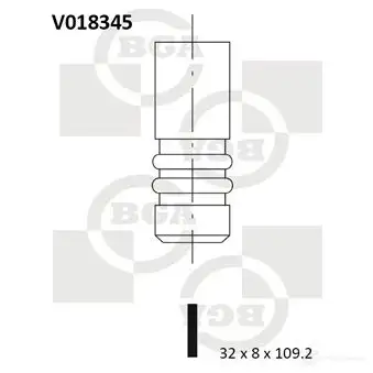 Выпускной клапан BGA V018345 PJ 3W7 3189642 изображение 0