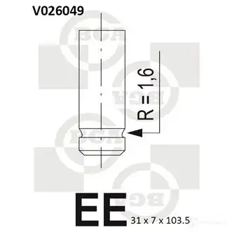 Выпускной клапан BGA H1Z RD V026049 3189661 изображение 0