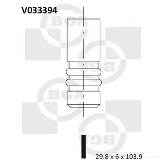 Выпускной клапан BGA V033394 WCPR OL 3189723 изображение 0
