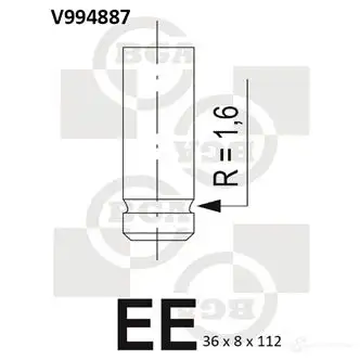 Выпускной клапан BGA 3190430 V994887 V8G A8 изображение 0