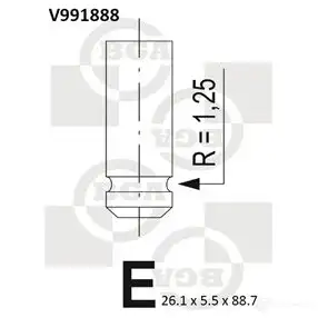 Выпускной клапан BGA V991888 3190346 C1 7D1 изображение 0