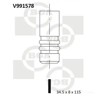 Выпускной клапан BGA HUVIVM L V991578 3190290 изображение 4
