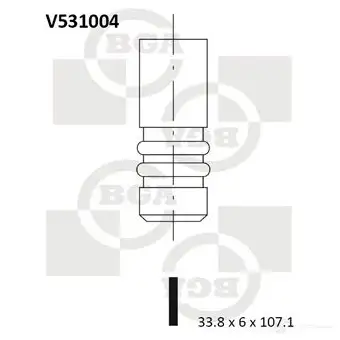 Выпускной клапан BGA V531004 3190189 XG 0YCH2 изображение 0