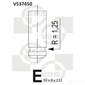 Выпускной клапан BGA F 9V6D0F V537450 3190217