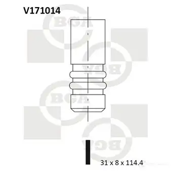 Выпускной клапан BGA V171014 3190128 4 T5QJE изображение 0