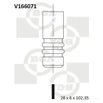 Выпускной клапан BGA V166071 3190094 ULW IG изображение 0