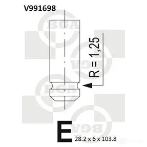 Выпускной клапан BGA TLU XJV V991698 3190308