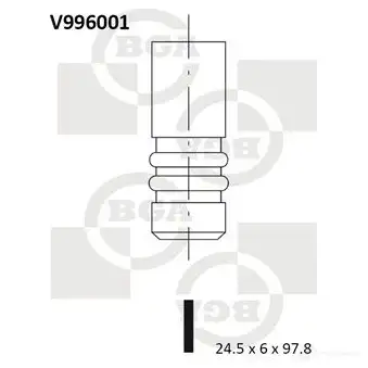 Выпускной клапан BGA 3190444 K 7GBZU V996001 изображение 0