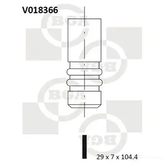 Выпускной клапан BGA YCDDAO P V018366 3189646 изображение 0