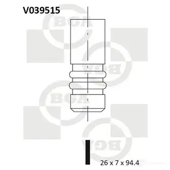 Выпускной клапан BGA V039515 3189807 X19KW UW