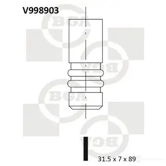 Выпускной клапан BGA V998903 3190524 6M 8G5 изображение 0