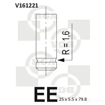 Выпускной клапан BGA V161221 3189898 PY3S6 RI изображение 0