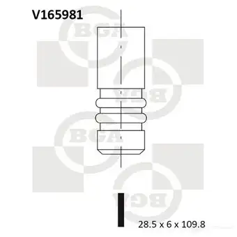 Выпускной клапан BGA V165981 3190085 4F 5ZJMV изображение 0