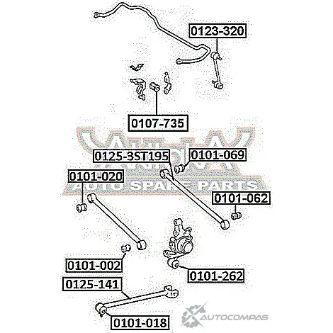 Сайлентблок ASVA 0101-020 XDTS BW2 1269678109 изображение 1