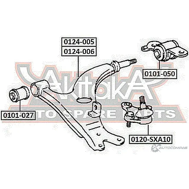 Сайлентблок ASVA 1269678211 LMF KQ9 0101-027 изображение 1