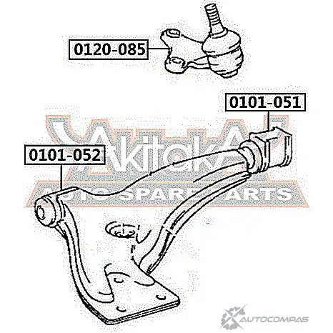 Сайлентблок ASVA 1269678381 MJRF X3 0101-051 изображение 1