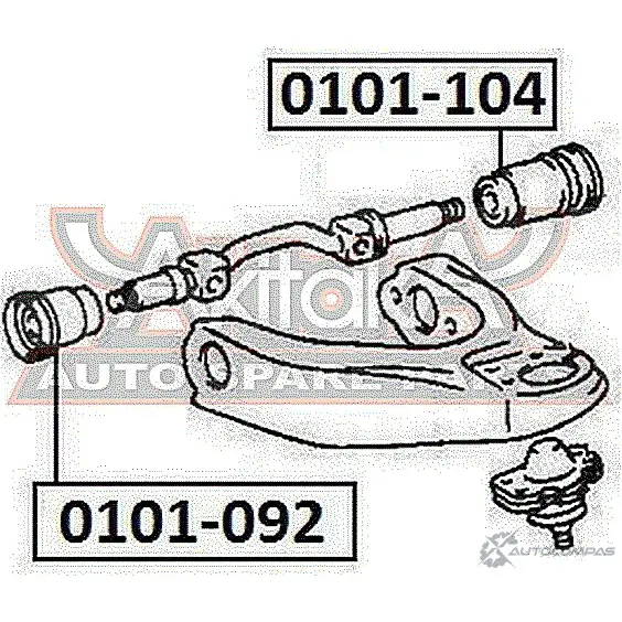Сайлентблок ASVA 1269678681 LW6 SQQ 0101-092