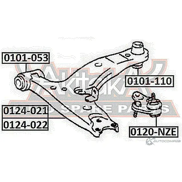 Сайлентблок ASVA 1269678777 0101-110 JY C2B изображение 0