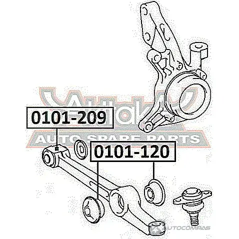 Сайлентблок ASVA 0101-209 0V C62 1269679269 изображение 1