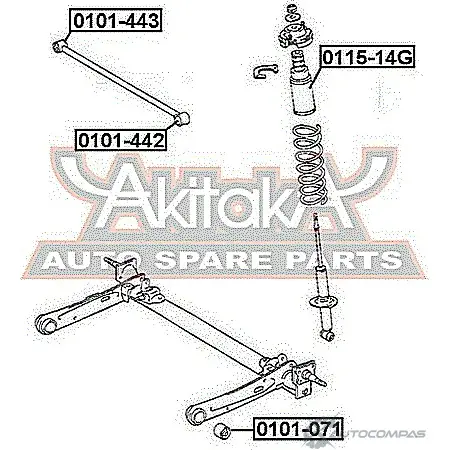 Сайлентблок ASVA 1269679671 5Q6W G5Q 0101-442 изображение 1