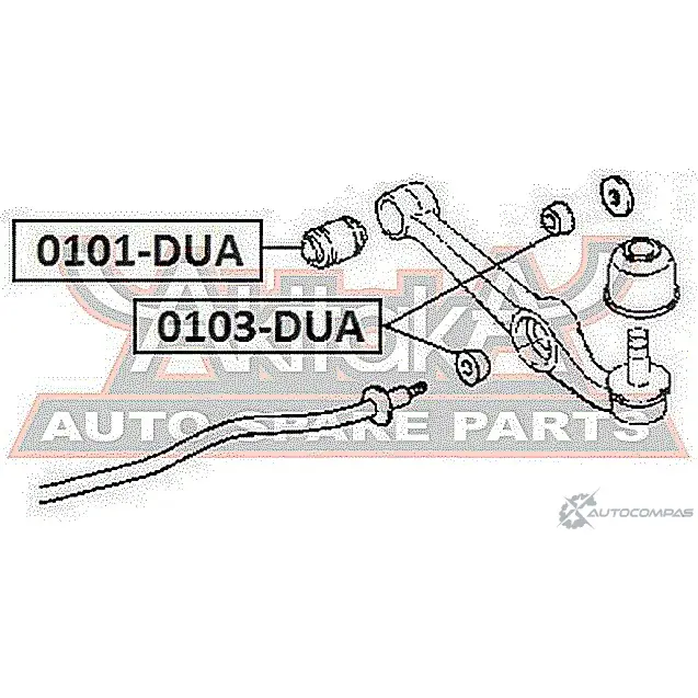 Сайлентблок ASVA 0101-DUA P3 GJ9 1269679905