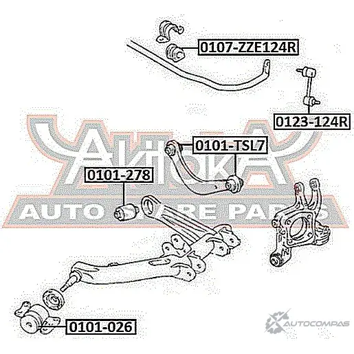 Сайлентблок ASVA MS B7SF 1269680103 0101-TSL7 изображение 0