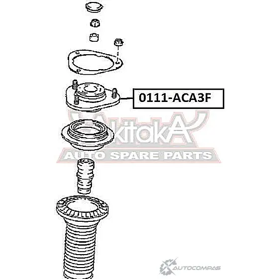Опора амортизатора ASVA 1269680605 0111-ACA3F VUN JB7
