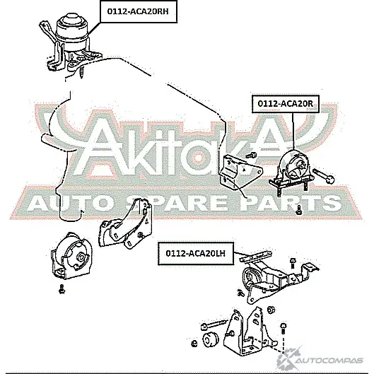 Подушка двигателя ASVA C73C Q 0112-ACA20RH 1269680749