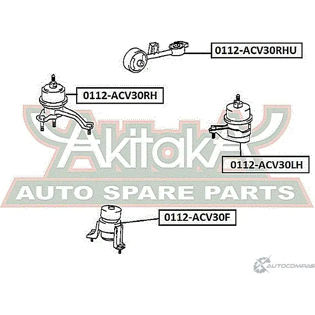 Подушка двигателя ASVA JI12 P5 1269680777 0112-ACV30F изображение 0
