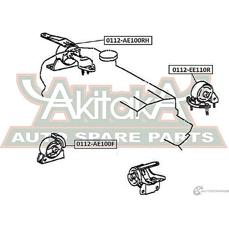 Подушка двигателя ASVA D BZ2M 1269680873 0112-EE110R изображение 1