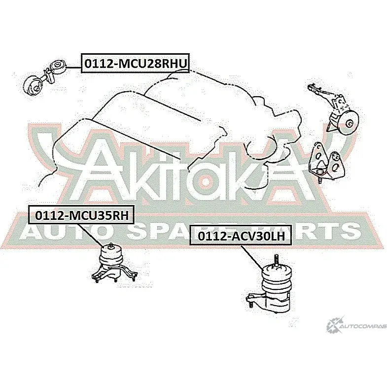 Подушка двигателя ASVA JKY1 KAZ 0112-MCU28RHU 1269680981 изображение 1