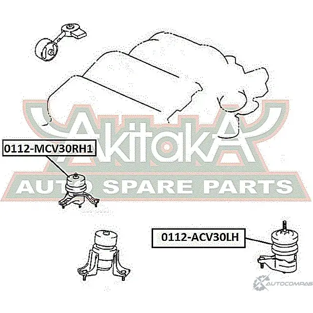 Подушка двигателя ASVA 1269680987 0112-MCV30RH1 0G 5TE9