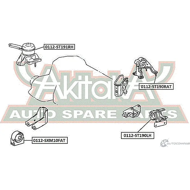 Подушка двигателя ASVA 1269681081 7HU NVAH 0112-ST191RH