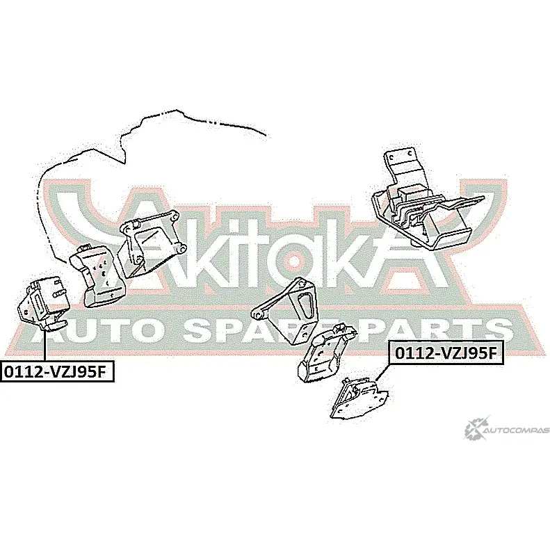 Подушка двигателя ASVA 0112-VZJ95F 1269681191 XV STD