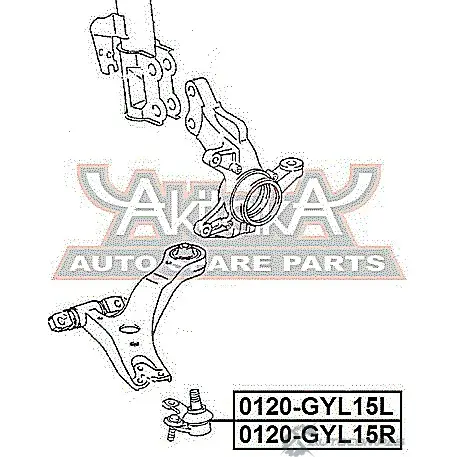 Шаровая опора ASVA 0120-GYL15R 1269681497 JN81 5L изображение 1