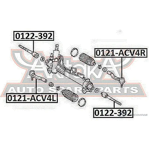 Рулевой наконечник ASVA 0121-ACV4R JZIWM K 1269681693 изображение 1