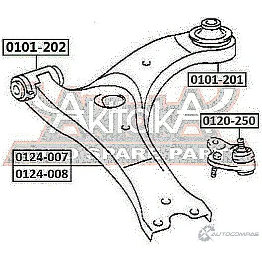 Рычаг подвески ASVA 29K 6U 0124-008 1269682185 изображение 0