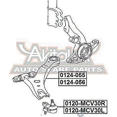 Рычаг подвески ASVA 0124-056 1269682345 SIZGQ R изображение 1