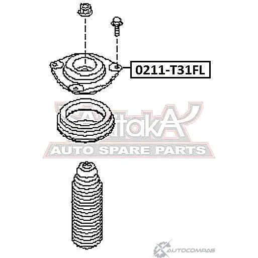 Опора амортизатора ASVA NWF8 5 1269685053 0211-T31FL изображение 0