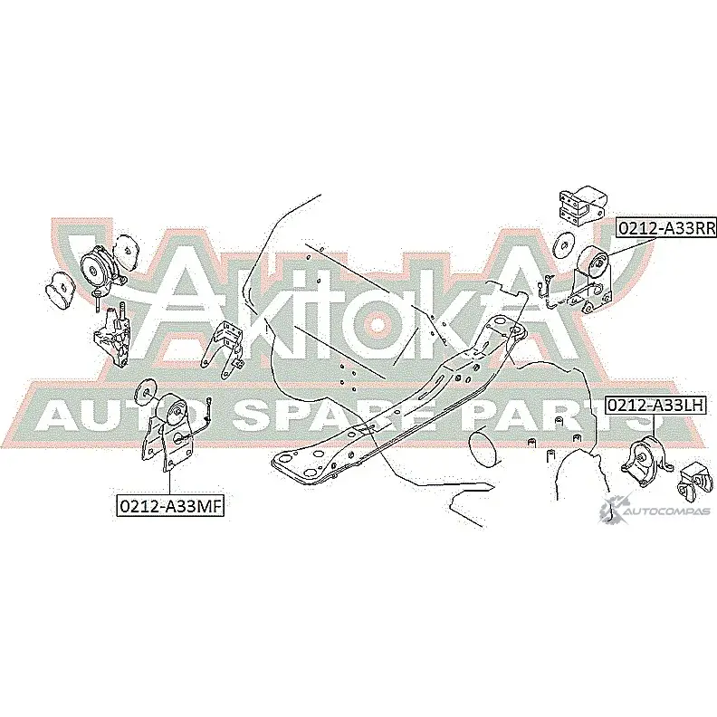 Подушка двигателя ASVA 1269685075 0212-A33MF MLKU RX0 изображение 0