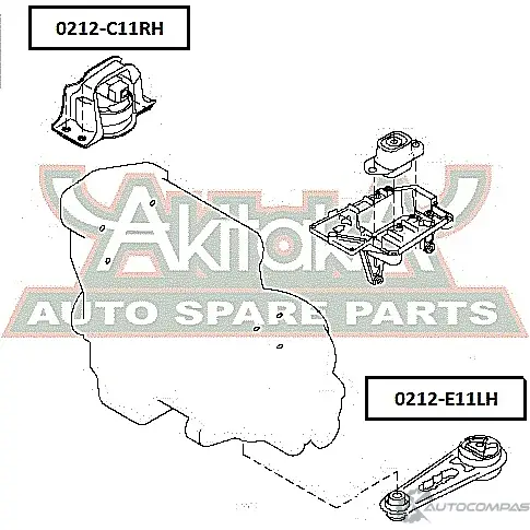 Подушка двигателя ASVA 0212-C11RH D5IA X3 1269685113 изображение 1