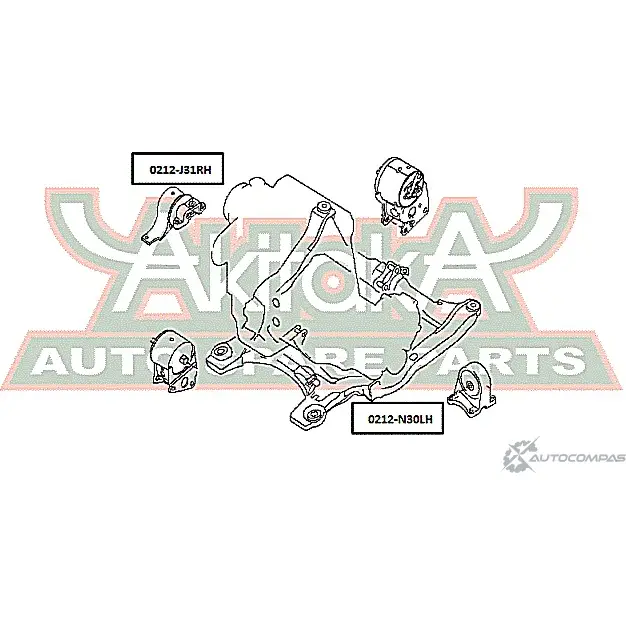 Подушка двигателя ASVA 0212-J31RH MW NL7N 1269685157