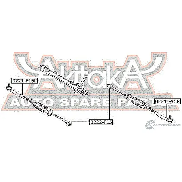 Рулевой наконечник ASVA T1 VXW 1269685627 0221-F15L изображение 1