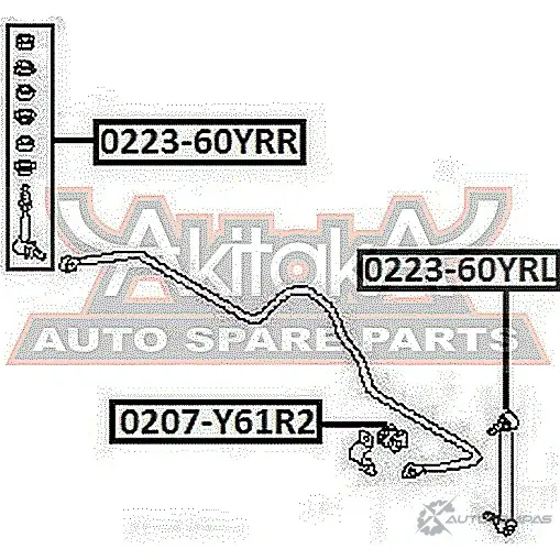 Стойка стабилизатора ASVA 1269686021 0223-60YRL ZD M97M изображение 1