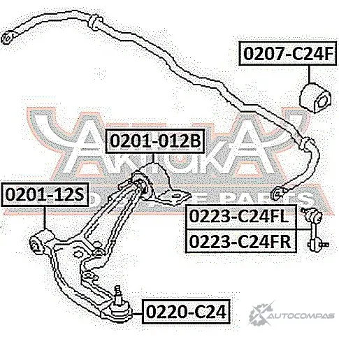 Стойка стабилизатора ASVA A7VQ0 T 0223-C24FR 1269686059 изображение 0