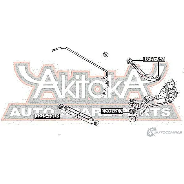 Рычаг подвески ASVA 0225-T31R 1269686711 U7X FX изображение 1