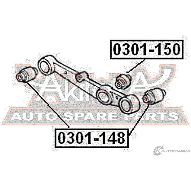 Сайлентблок ASVA 0301-148 1269687445 9B PLMN изображение 1