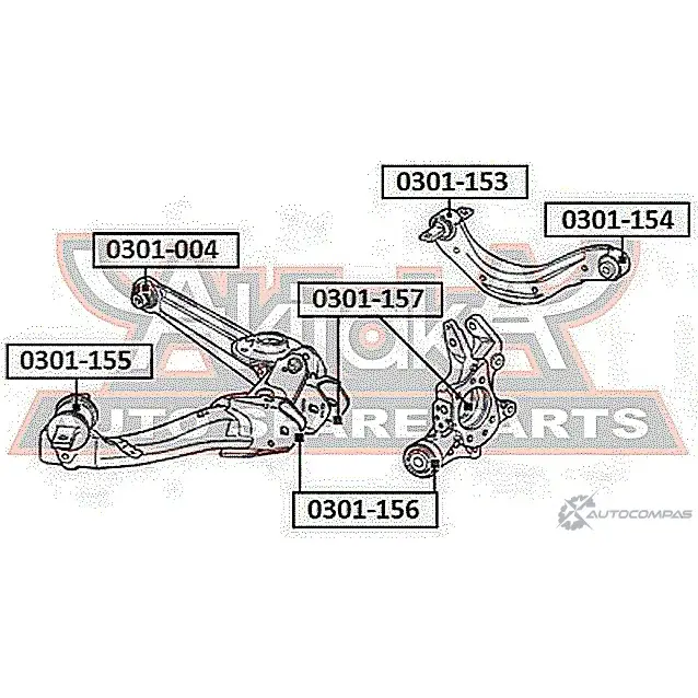 Сайлентблок ASVA 1269687523 2I BDTA1 0301-156 изображение 1