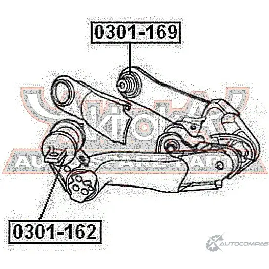 Сайлентблок ASVA 0301-169 1269687549 R6 QPE изображение 1